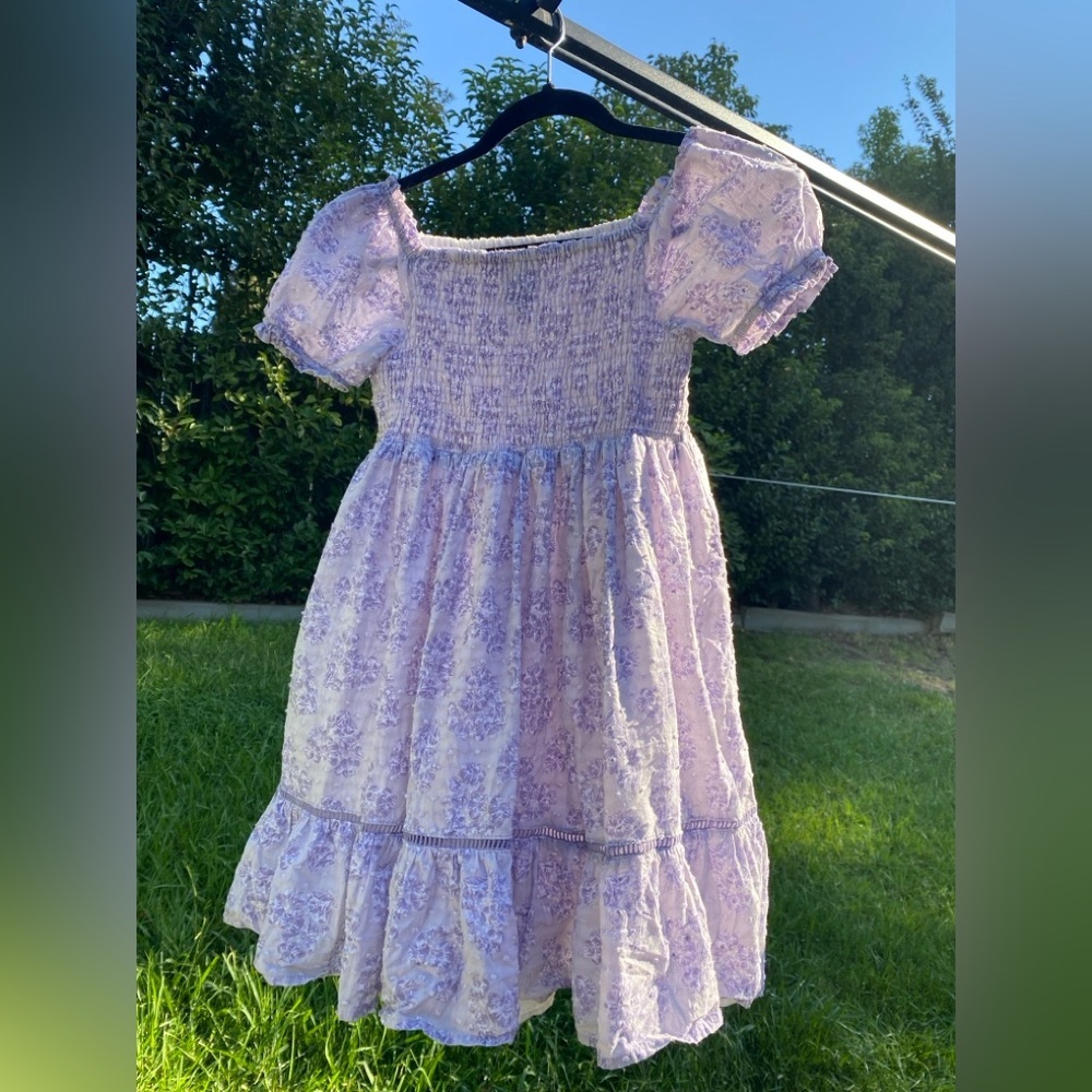 JOIE Lavender Floral Kids Dress Size 10 Girls